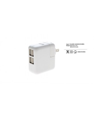 Universal 2.1A/1A 4-Port USB AC Power Adapter Wall Charger (US Plug)
