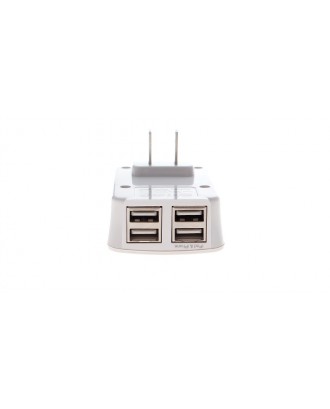 Universal 2.4A 4-Port USB Wall Charger AC Adapter (US Plug)