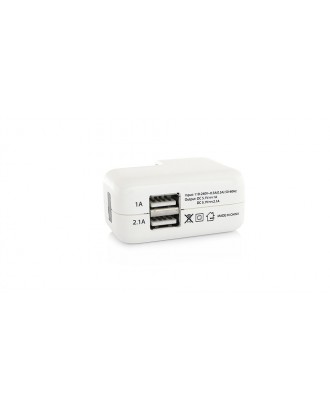 "2.1A/1A" Dual USB Power Charger Adapter