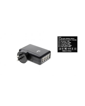 Universal 3000mAh AC Power Adapter 5-Port USB Travel Charger (US Plug)