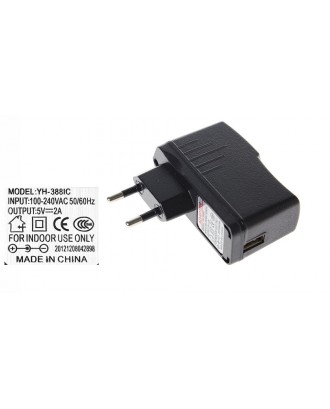 Universal 2000mA AC Power USB Travel Charger Adapter (Euro Plug)