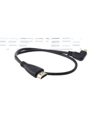 Micro HDMI Right Angled Male to HDMI Male Data Cable