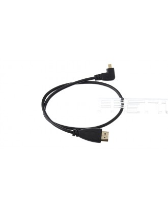 Micro HDMI Right Angled Male to HDMI Male Data Cable