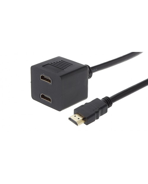 1080p HDMI Male to Dual HDMI Female Adapter Splitter (30cm)