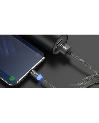 TOPK 8-pin/Micro-USB/USB-C to USB 2.0 Magnetic Charging Cable (100cm)
